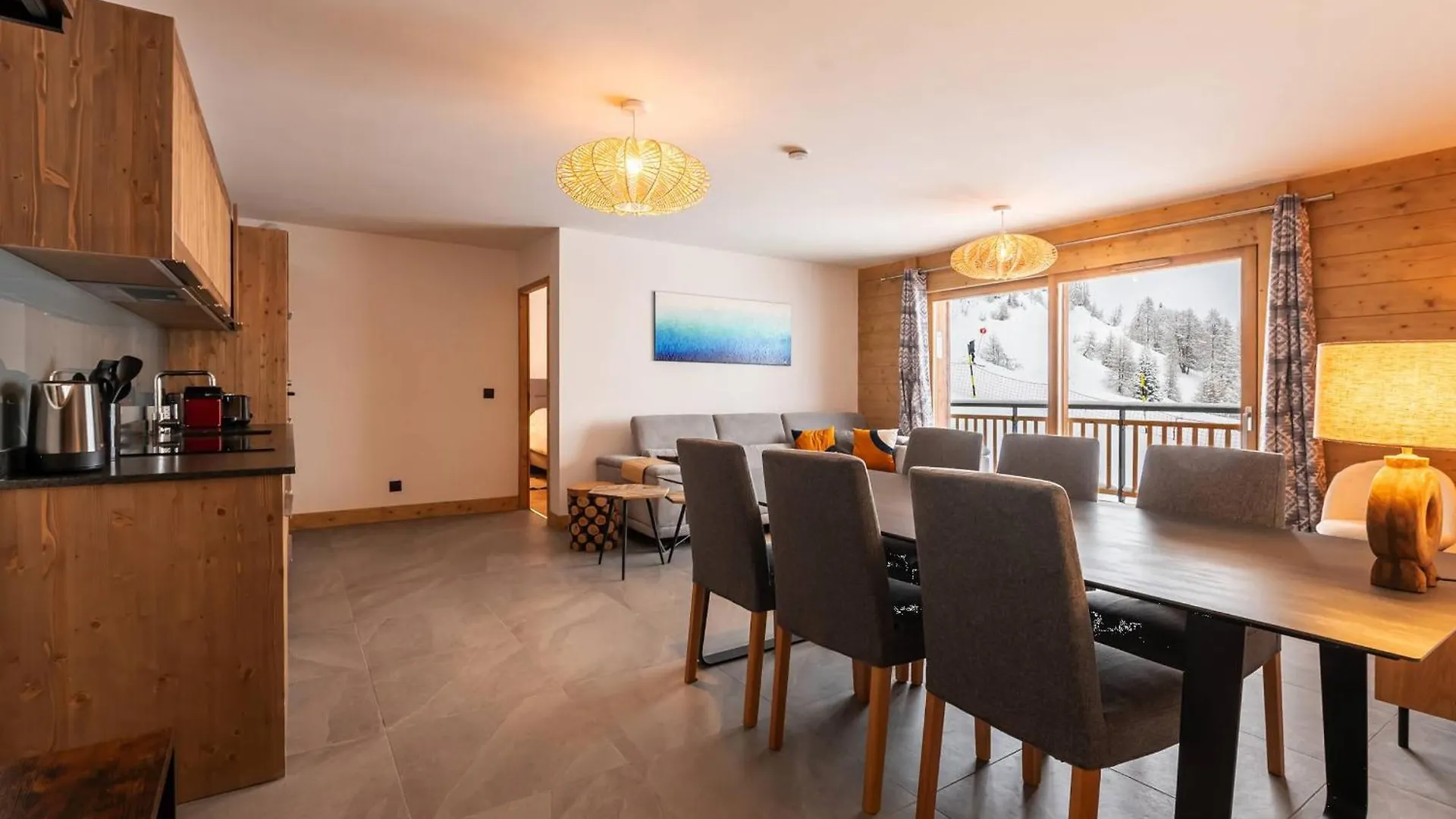 Grand Appart Haut De Gamme 8P, Skis Aux Pieds, Vue Mont Blanc, Balcon, Parking, Linge Inclus - Fr-1-351-199 La Plagne-Tarentaise Apartment